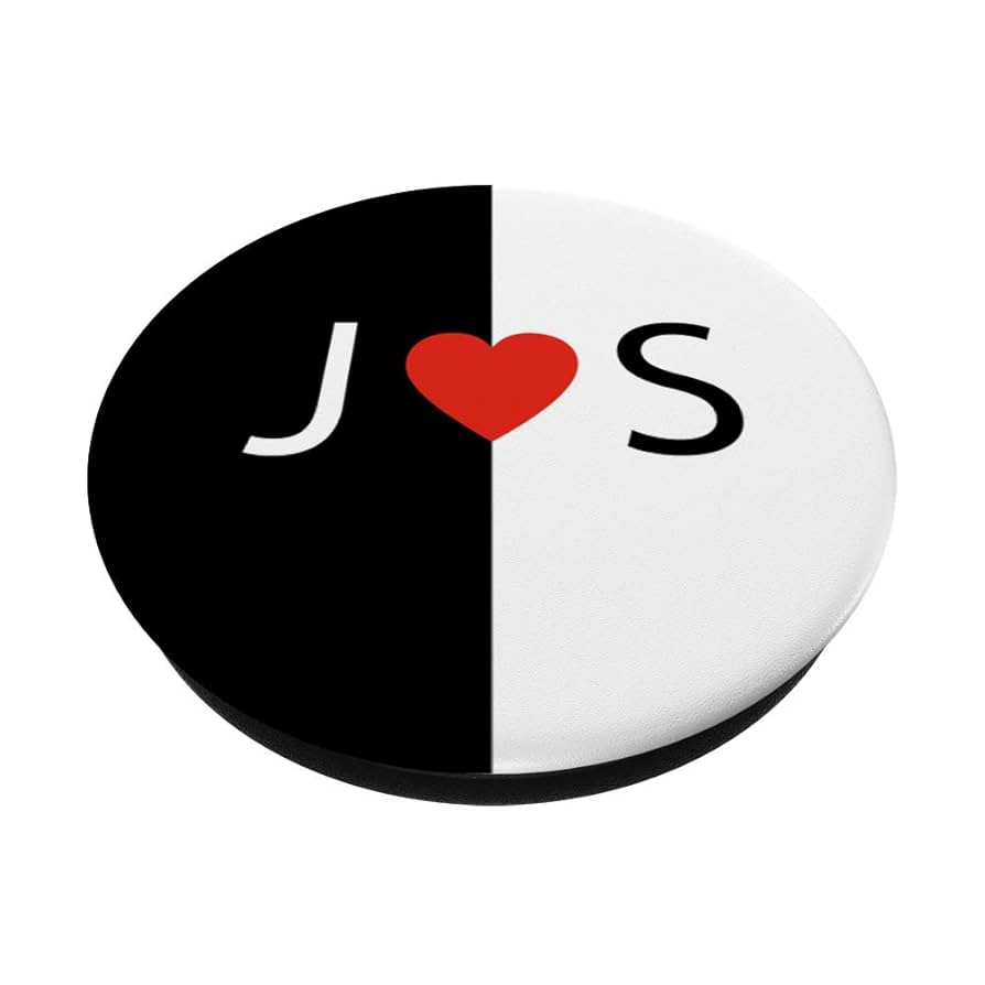 Amazon.com: J love S letters Heart Black & White monogram